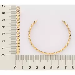 Bracelete Formado Por Meia Esferas Banhado A Ouro 18k Rommanel 552097 na internet