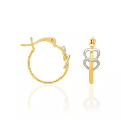 Argola Infantil Banhado a Ouro 18k com Aplicação de Rhodium Cód. 520956 - comprar online