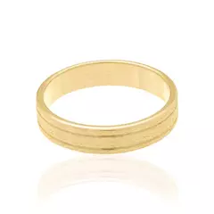 Alianças Banhadas A Ouro 18k Rommanel Diamantadas Com Frisos - Farinni Joias