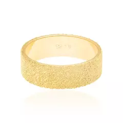 Aliança Craquelada Banhada a Ouro 18k Cód. 511487 - comprar online