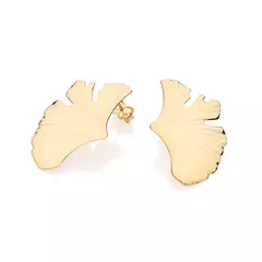 Brinco Palha Estilizada Banhado a Ouro 18k Cód. 527309 - comprar online