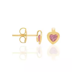 Brinco Banhado a Ouro 18k com Cristais Cód. 524296 - comprar online