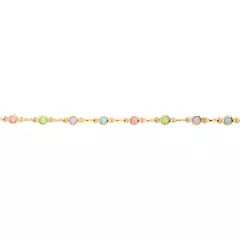 Gargantilha Banhada a Ouro 18k com Pedras Coloridas Cód. 530871 - comprar online