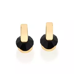 Brinco Banhado a Ouro 18k com Cristais Cód. 523530
