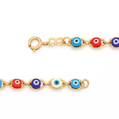 Pulseira Banhada a Ouro 18k Olho Negro Cód. 551413 - comprar online
