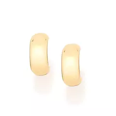 Brinco Meia Argola Banhado a Ouro 18k Cód. 525886