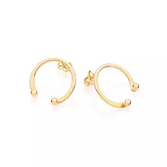 Brinco Ferradura Banhado a Ouro 18k Cód. 527304 - comprar online