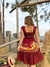 Vestido Álbum de Encantos - Vermelho Manga curta na internet