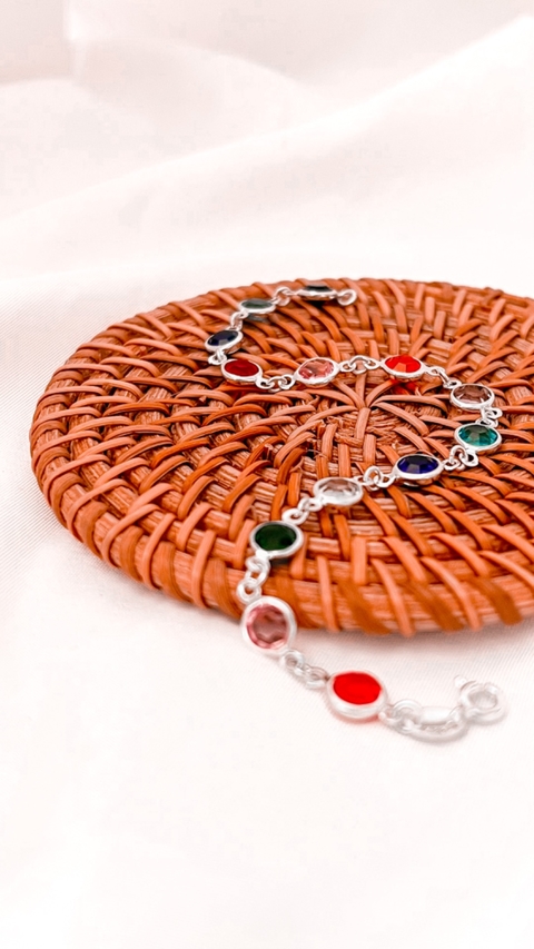 PULSEIRA CONFETES ZIRCÔNIA COLOR