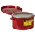 Bidón de limpieza JUSTRITE Metálico 2 Galones (7.5 lts) con canasta. Modelo 10575