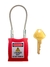 Candado Plástico Grande Rojo Arco Cable Acero 75x30 Servus - 206R - comprar online