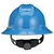 Casco MSA V-Gard tipo ala completa con suspensión Fas-Trac®III Azul - 298005 - D&G Seguridad Industrial