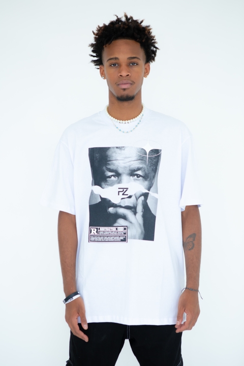 CAMISETA NELSON MANDELA BRANCA