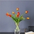Buquê de tulipa flor artificial silicone macio, amarrado à mão.