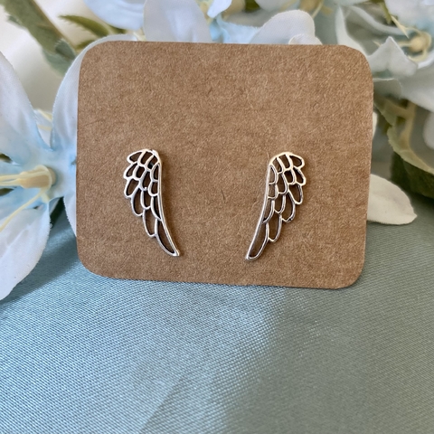 Brinco ear cuff penas prata 925