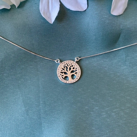 Colar árvore da vida cravejado em zircônias