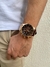 Relógio Masculino Curren Pulseira em Couro - Marrom e Dourado - comprar online