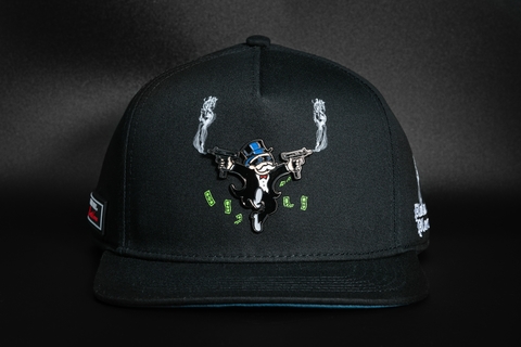 GORRA CASH ONLY MONOPOLY SMOKING GUNS PISTOLA NEGRO