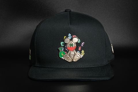 GORRA CASH ONLY MOUSE MICKEY MOUSE DINERO NEGRO