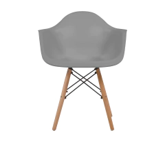 Silla Minimalista Eames Descansabrazos Gris