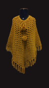 Poncho em crochê.