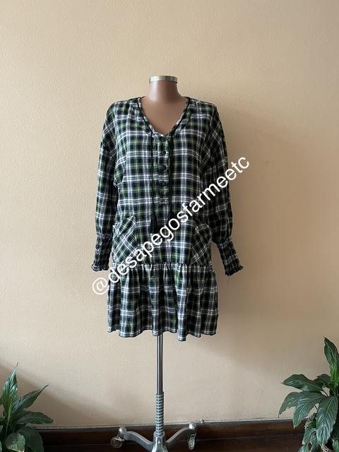 Vestido Curto Xadrez Yacamim