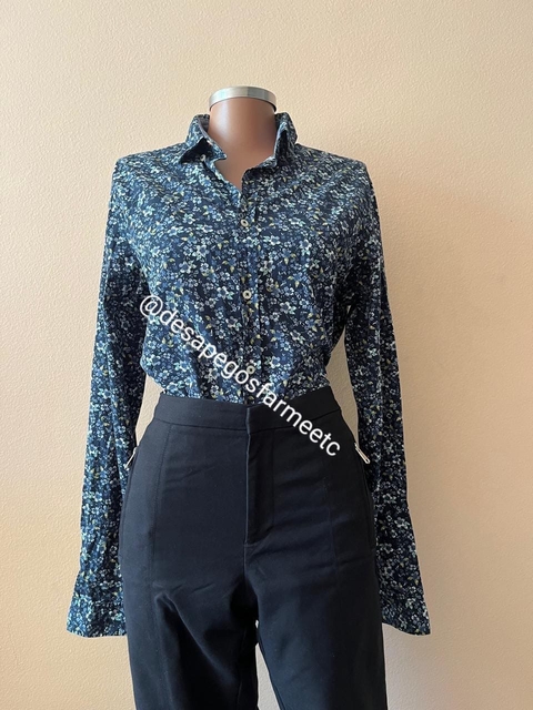 Camisa Liberty Zara Azul Marinho