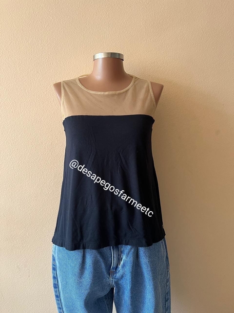Blusa Tule Preta My Place - comprar online