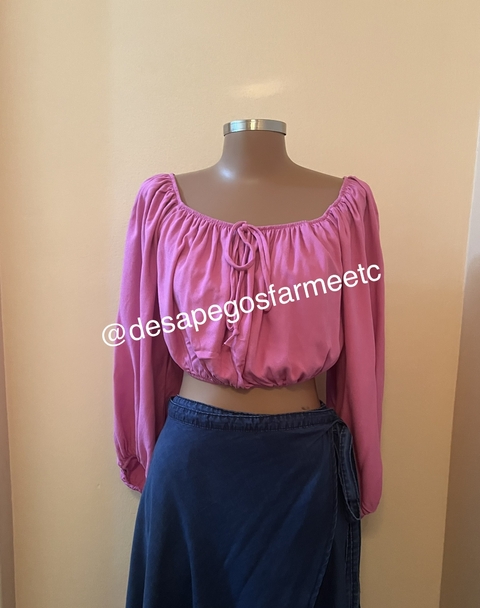 Blusa Ombro a Ombro Rosa Open