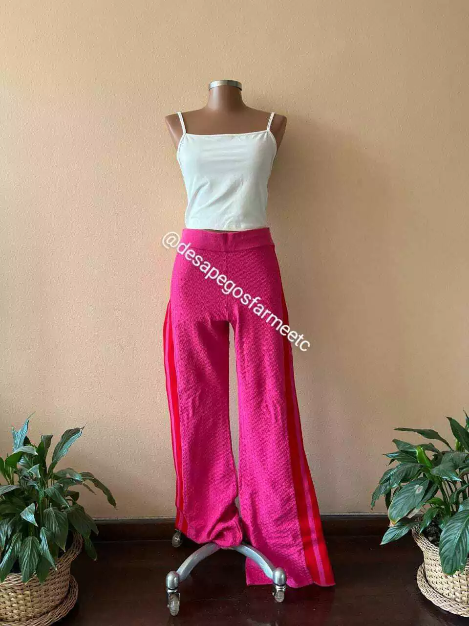 Calça Tricot Flare Open