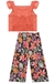Conjunto Blusa Cropped e Calça Pantacourt Infanti 53276 - Loja Center Mix