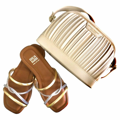 Kit Sandália e Bolsa Giulia Bardô Ref: 1558-C07