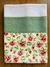 PANO DE PRATO/COPA BRANCO - 07 - FLORES ROSA E VERDE na internet