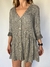 VESTIDO GRIS CON BOTONES Y VOLADOS ZARA T.S
