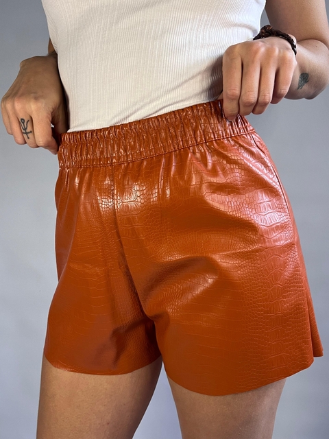 SHORT ECOCUERO LADRILLO T.S