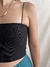 CROP TOP TIRITAS NEGRO COMPLOT T.S en internet