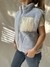 CHALECO TIPO TEDDY CELESTE COMBINADO BOLSILLOS BLANCOS H&M T.L NUEVO en internet