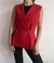 CHALECO SASTRERO ROJO ZARA T.S CON BOTON DORADO - tienda online