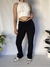 PANTALON FLUIDO FLARE FRUNCE CITNURA NEGRO 47 STREET T.S - comprar online