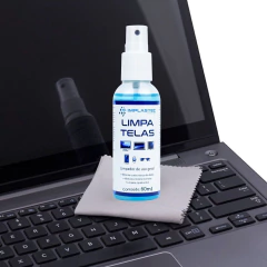 Limpa Telas Clean 60ml com Flanela Led Plasma Lcd iPod iPad Tvs Monitores Celulares - Index Store | Insumos & Soluções