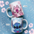 Caneca - Stitch e Angel Com Corações - comprar online
