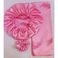 Kit touca+ Fronha+Xuxinha de Cetim - loja online