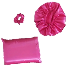 Kit touca+ Fronha+Xuxinha de Cetim - comprar online