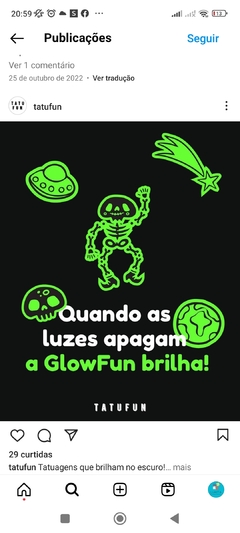 Banner da categoria Tatuagem temporária Glowfun (Brilha no escuro)