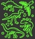 Tatuagem Temporária Glow Fun Dinossauros