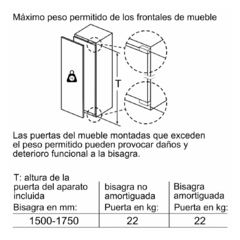 Imagen de (A pedido) Freezer Integrable SoftClose No Frost 222lt | Bosch®