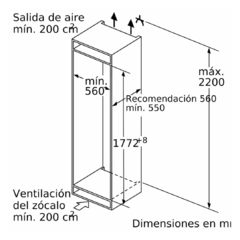 (A pedido) Freezer Integrable SoftClose No Frost 222lt | Bosch® - tienda online