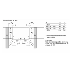 Imagen de (A pedido) Heladera Comb. Multi-Door SoftClose No Frost 605lt | Bosch®