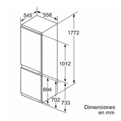Imagen de (A pedido) Heladera Comb. Integrable No Frost 273lt | Bosch®