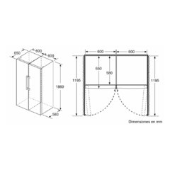 Imagen de (A pedido) Heladera 1 puerta Ac. Inox No Frost 372lt | Bosch®